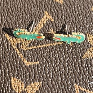 Alligator earrings